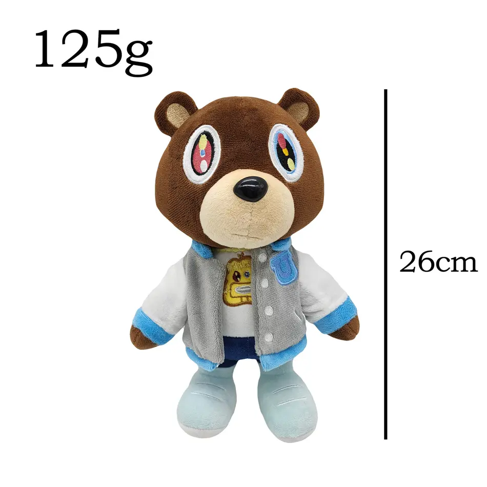 26-30CM Kanye Teddy Bear Plush Toy Cartoon Bear Dolls Stuffed Soft Toy Christmas Birthday Gift For Children