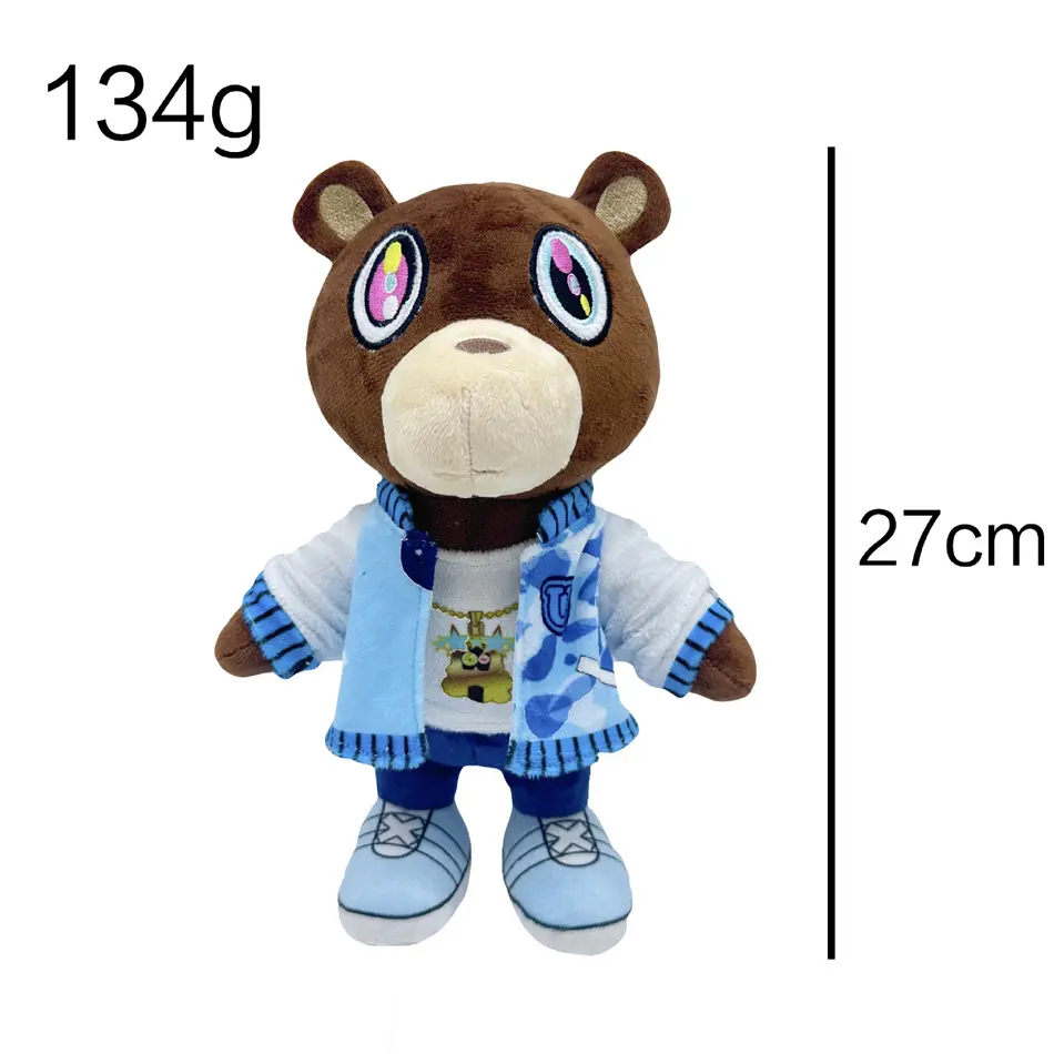 26-30CM Kanye Teddy Bear Plush Toy Cartoon Bear Dolls Stuffed Soft Toy Christmas Birthday Gift For Children