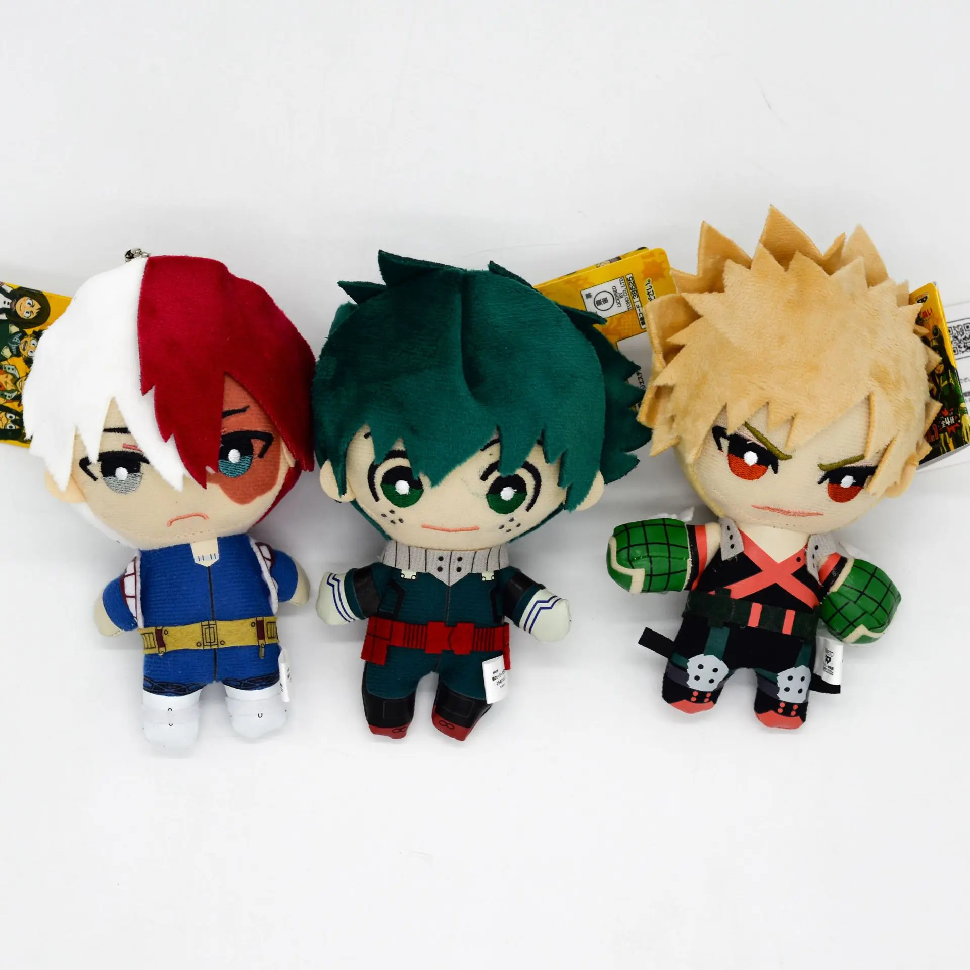 15CM My Hero Academia Anime Izuku Midoriya Katsuki Bakugou Shouto Todoroki Plush Pendant Toy Soft Plush Doll Boys Birthday Gifts