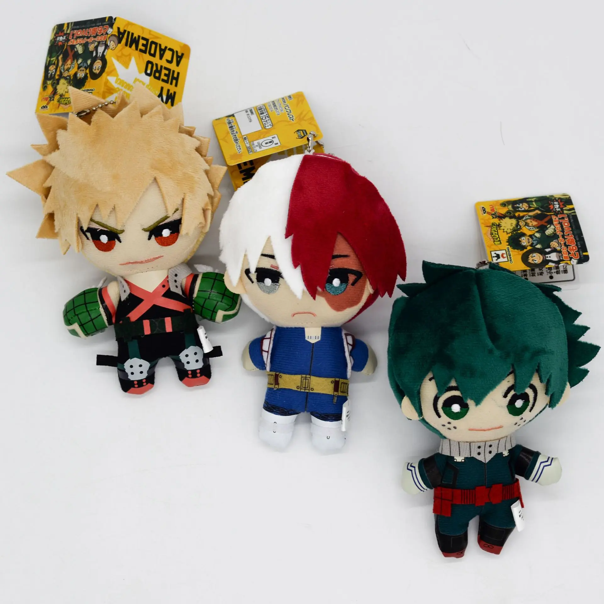 15CM My Hero Academia Anime Izuku Midoriya Katsuki Bakugou Shouto Todoroki Plush Pendant Toy Soft Plush Doll Boys Birthday Gifts