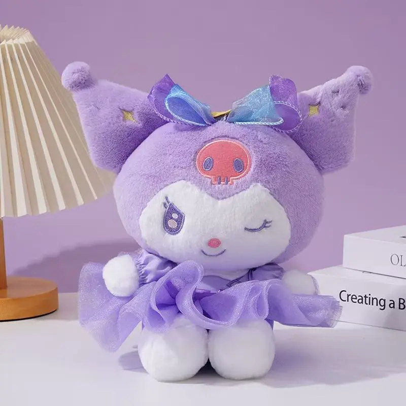 25cm Sanrio Peluche Toy Melody Kuromi Stuffed Plush Hello Kitty Cinnamoroll Plushine Home Decor Plushie Toy Girl Birthday Gift