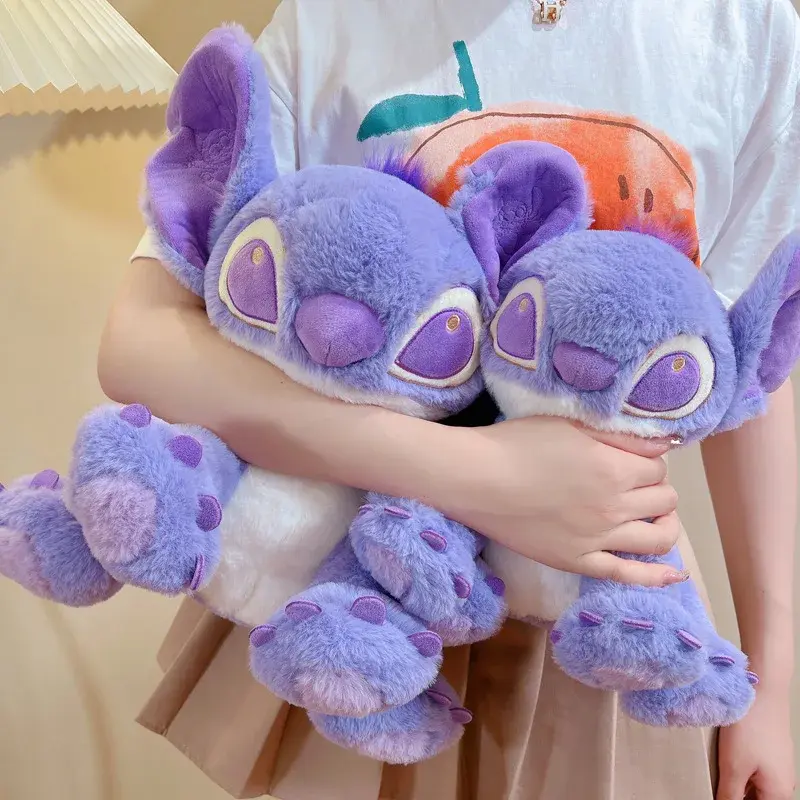 Disney Purple Stitch Stuffed Plush Toy Cartoon Cute Interstellar Baby Plush Doll Sleeping Pillow Giving Girlfriend Birthday Gift