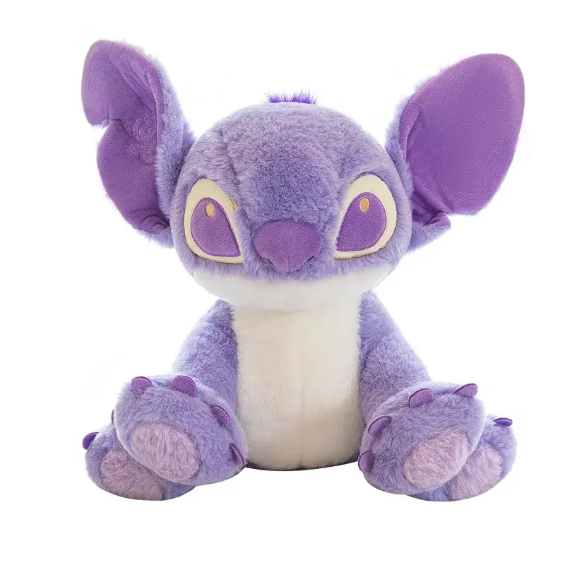 Disney Purple Stitch Stuffed Plush Toy Cartoon Cute Interstellar Baby Plush Doll Sleeping Pillow Giving Girlfriend Birthday Gift