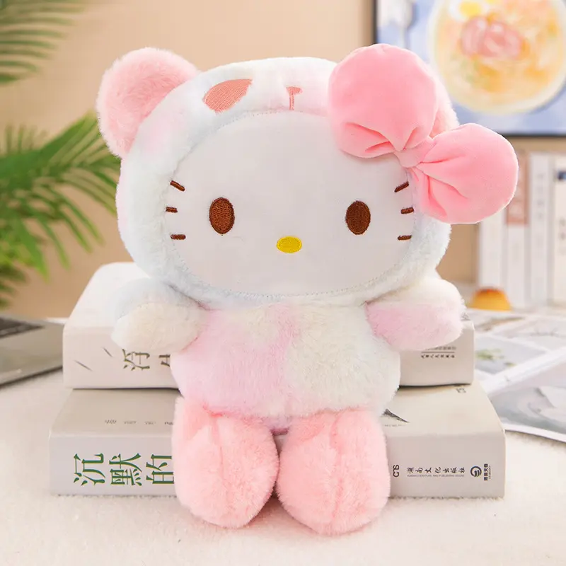 Sanlio Colorful Kuromi Plush Toy Cute Melody Jade Guigou Plush Doll Grab Machine Doll for Girlfriend's Birthday Gift