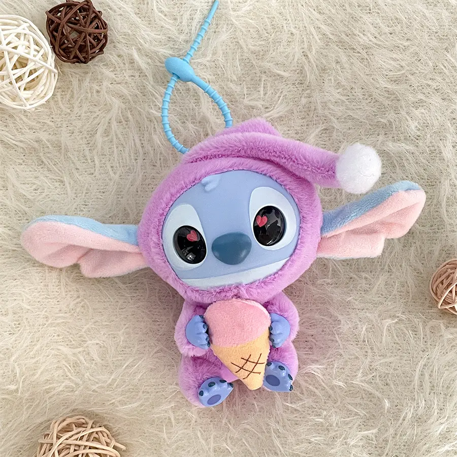 Cute pajamas, Stitch long-eared, enamel plush doll pendant, birthday souvenir doll, ornament doll