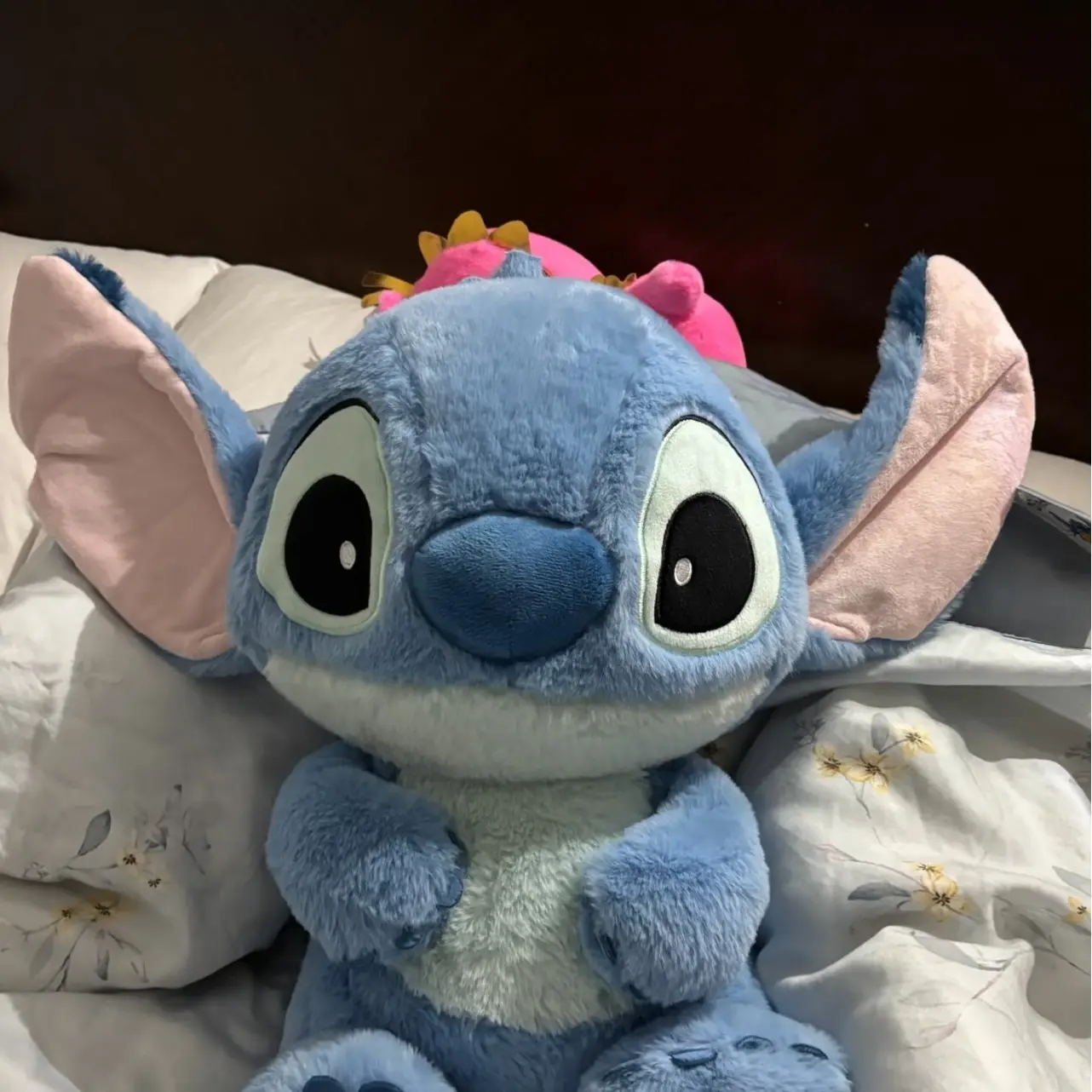 32cm New Blue Rabbit Fur Stitching Cute Stitch Plush Toy Soft and Comfortable Cartoon Stuffed Doll Birthday Gift