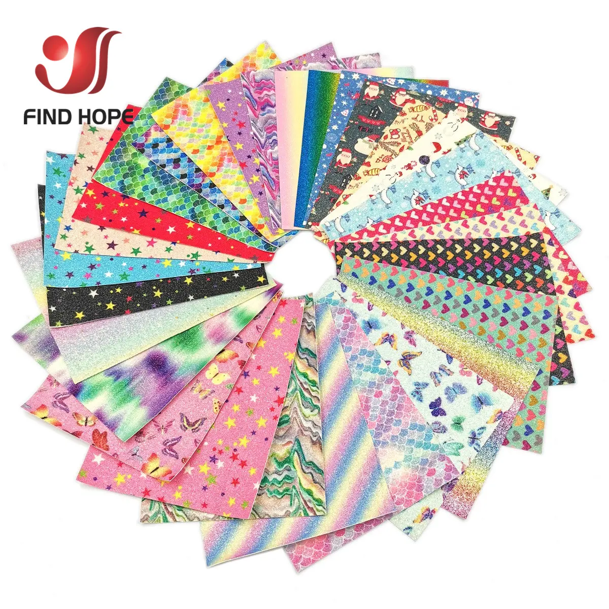A4 A5 Floral Print Sparkly Star Fine Glitter Rainbow iridescent Vinyl Fauc Leather Fabric Bow Craft DIY Earring Material Sheets