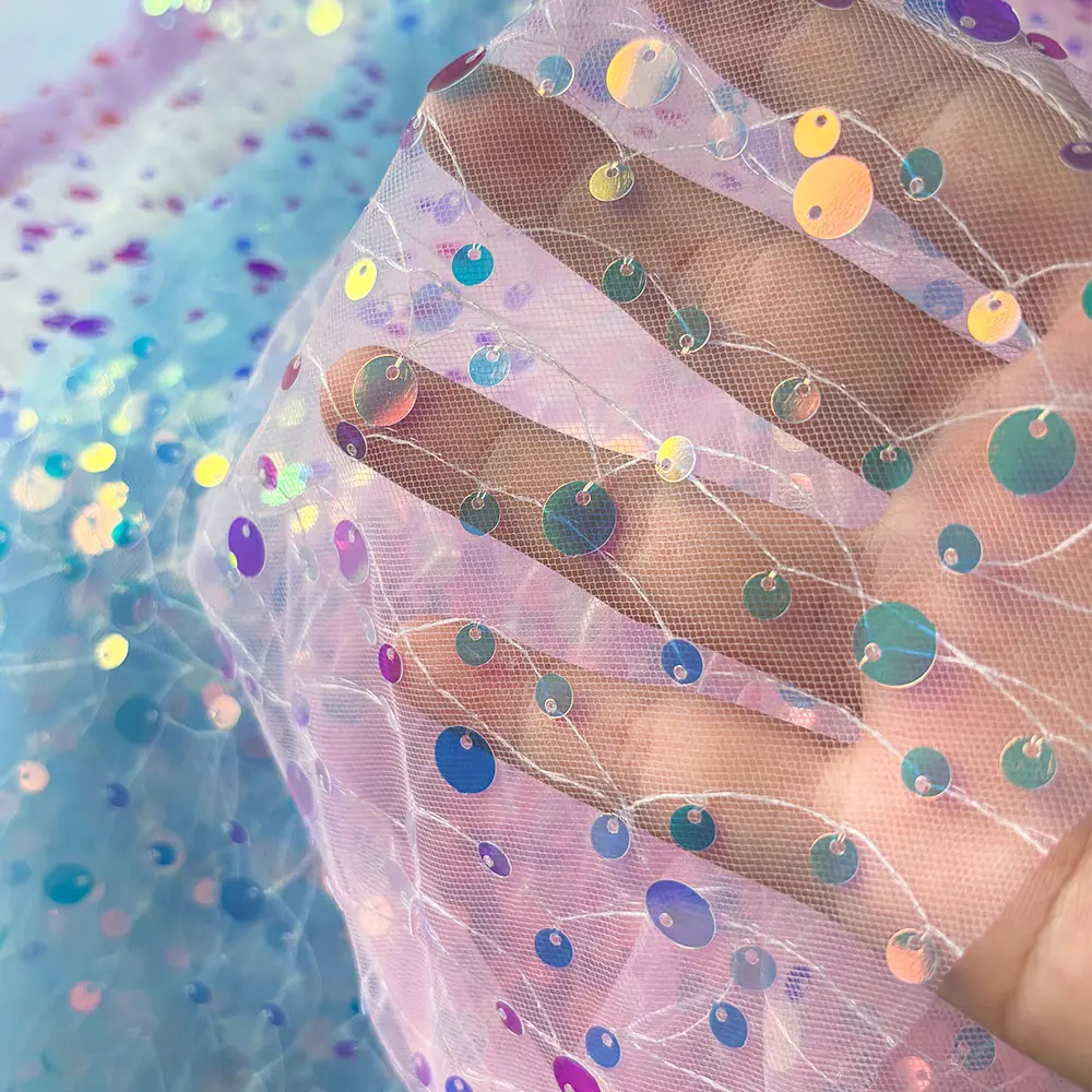 Sparkle Holographic Sequin Fabric 59in x 17.7in DIY Dance Costume Stage Decor Bridal Accessories (Hot Sale 2025)