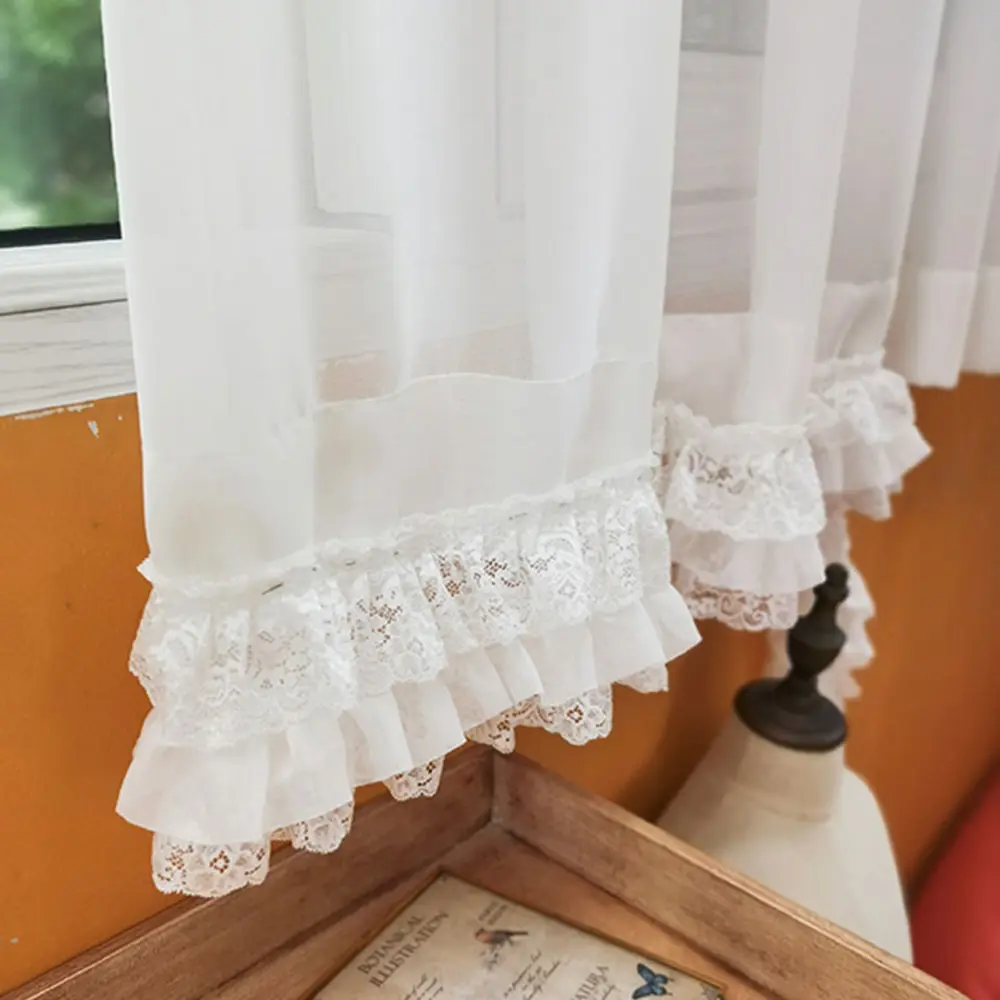 2025 Trendy 13cm 3-Layer Chiffon Fringe Trim 1Yard White Black 3D Pleated for Wedding Sewing Material Accessories