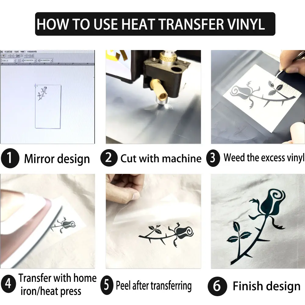 19 x 12in 32 Colors Heat Transfer Vinyl Iron on T-shirts Hot Press Film DIY Garment Fabric Printing Decoration For Cut Cameo