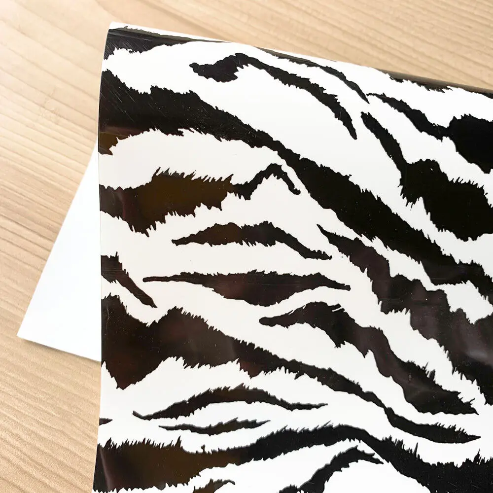 Zebra Scale Pattern Heat Transfer Vinyl Film Iron on T-shirt Clothing Bags Hats Crafts Decoration HTV Sheet Printing For Cameo
