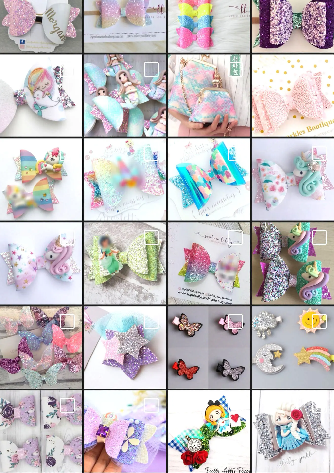 Chunky Iridescent Wave Hearts Embroidered LACE Glitter Sequins Faux Leatherette Fabric Sheets Sparkle DIY Brooch Bows Earring