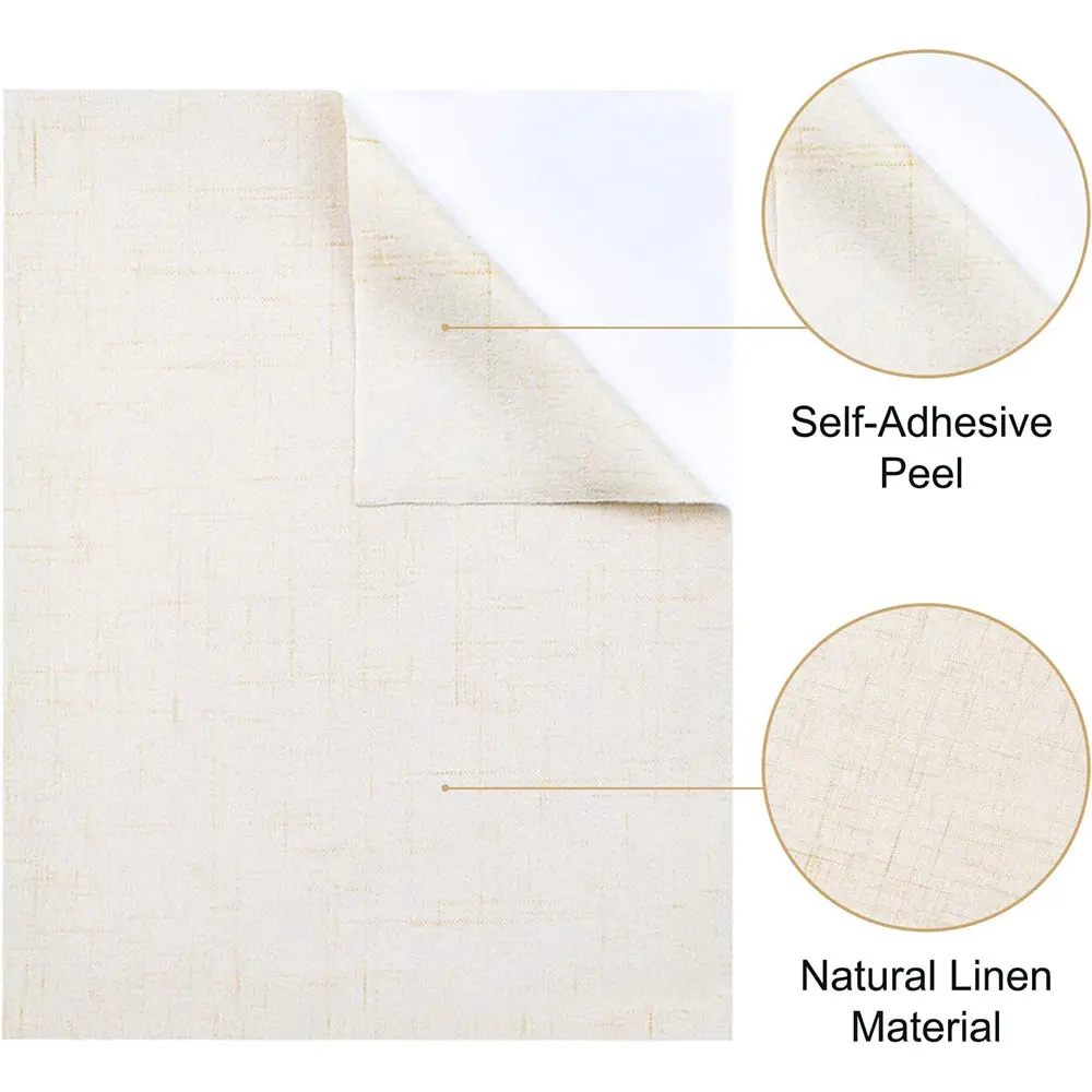 8 x 9.8in 10 Colors Repair Self Adhesive Imitate Linen Type Patches For Schoolbag Cloth Bag Cushion Faux Linenette Sticker Patch