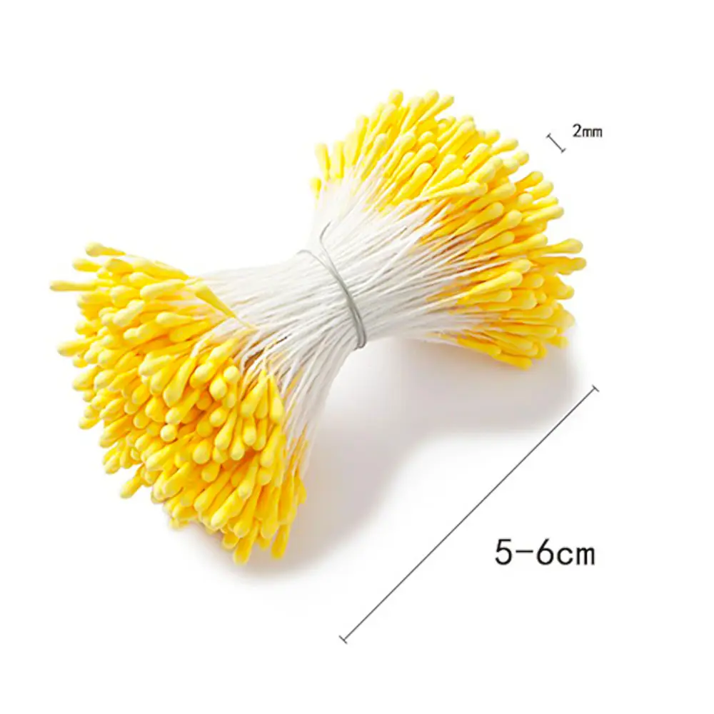 400pcs Mini Flower Stamen Matte Color Artificial Pistil For DIY Hand-held Flowers Festival Decorate Ribbon Processing Materials