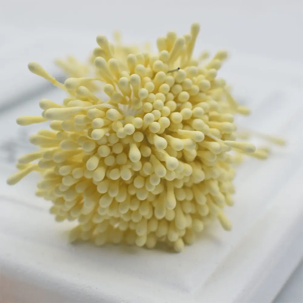 400pcs Mini Flower Stamen Matte Color Artificial Pistil For DIY Hand-held Flowers Festival Decorate Ribbon Processing Materials