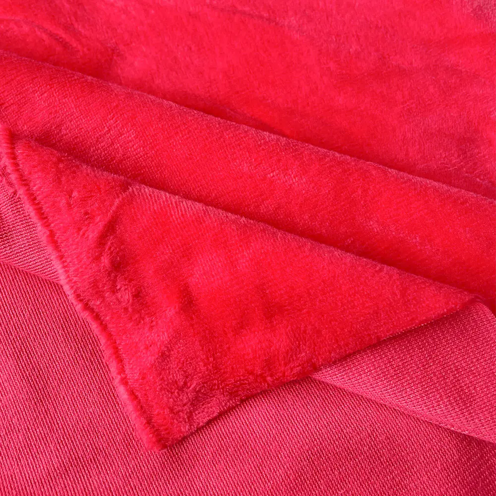 Solid Color Faux Fleece Plush Velvet Fabric Super Soft Premium for Cushion Baby Blanket Sofa Cover Cloth DIY Toy Home Decoration
