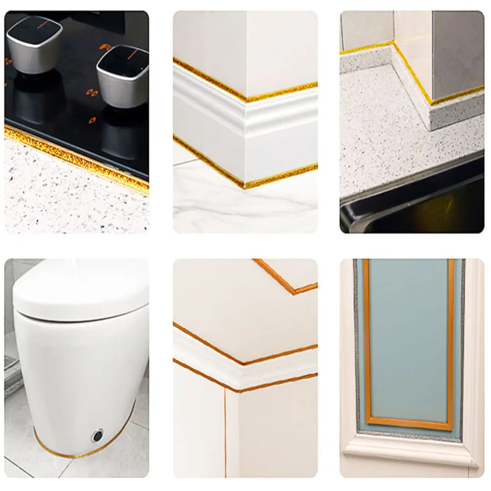 Self-Adhesive Ceramic Tile Gap Tape Strip Kitchen Bathroom Mildewproof Waterproof Beautiful Seam Wall Floor Line Home Decoration