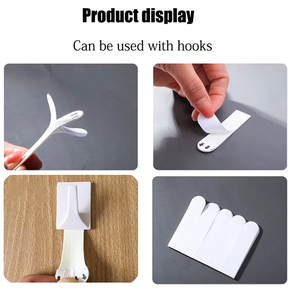 Double Sided Tape Sticker Wall 10/20PCS Sets Damage Free Picture&Frame Hanging Strips Waterproof Self Adhesive Hooks Accessories