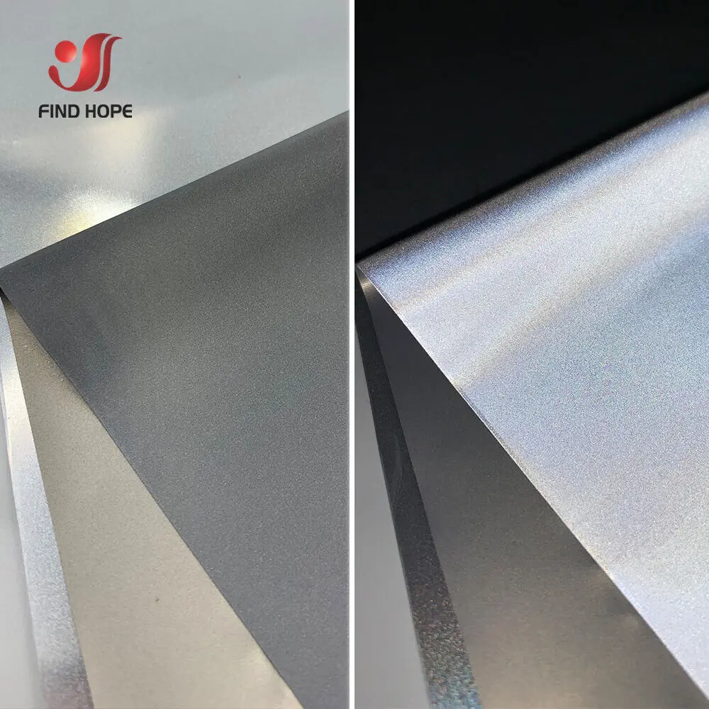 30x50cm Wide Reflective Heat Transfer Vinyl Film - Gray Rainbow HTV Roll for Iron On T-Shirts Shoes Bags DIY Design PU Material