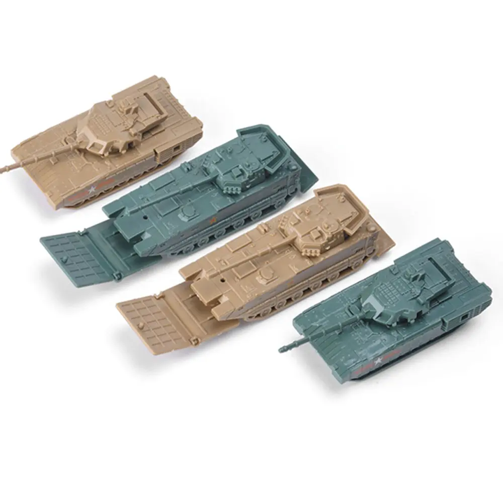 4pcs 1/144 Scale T-14 Armata Main Battle Tank ZTD-05 VN-16 Military Vehicle Toy Block Car Assembly Model DIY Army Collections