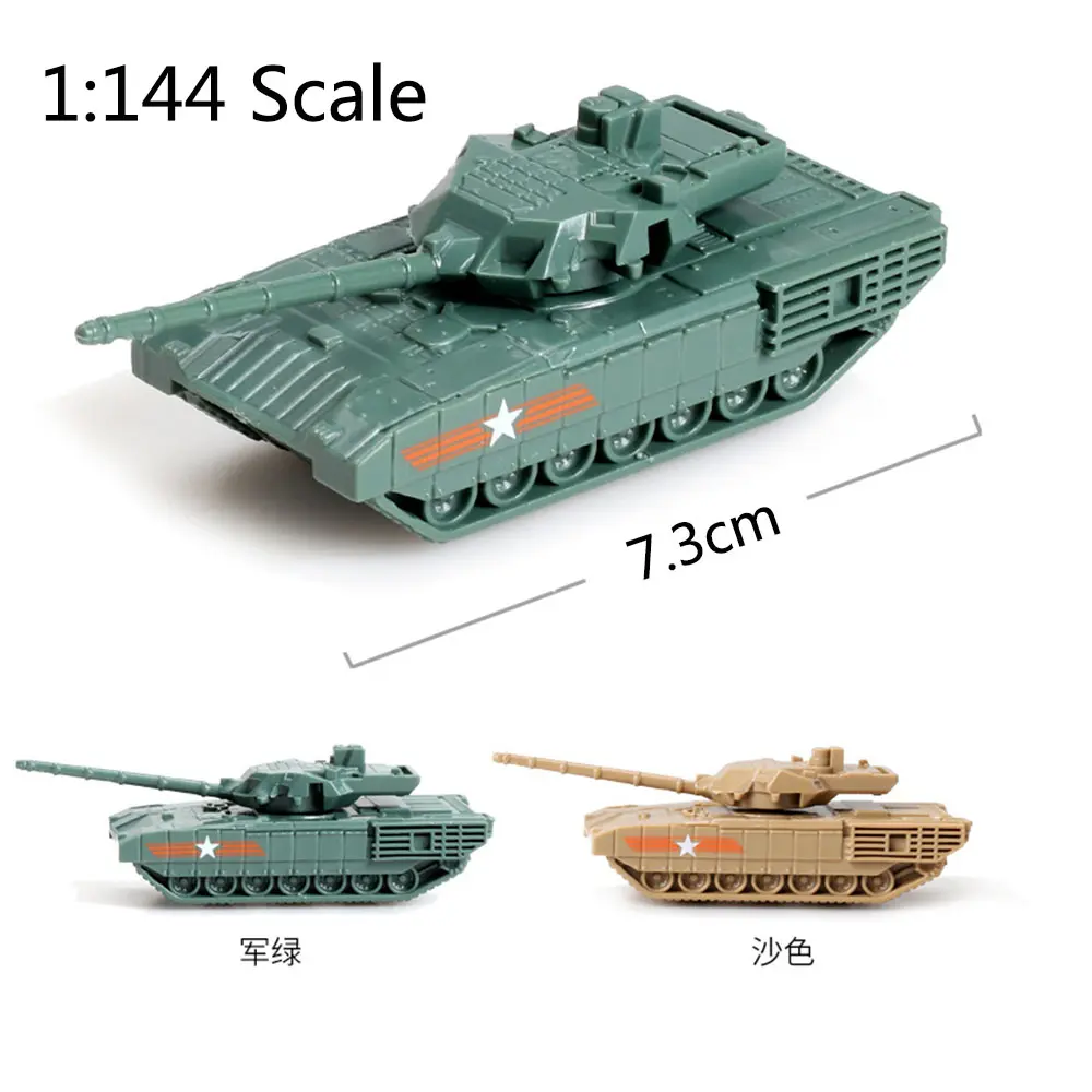 4pcs 1/144 Scale T-14 Armata Main Battle Tank ZTD-05 VN-16 Military Vehicle Toy Block Car Assembly Model DIY Army Collections