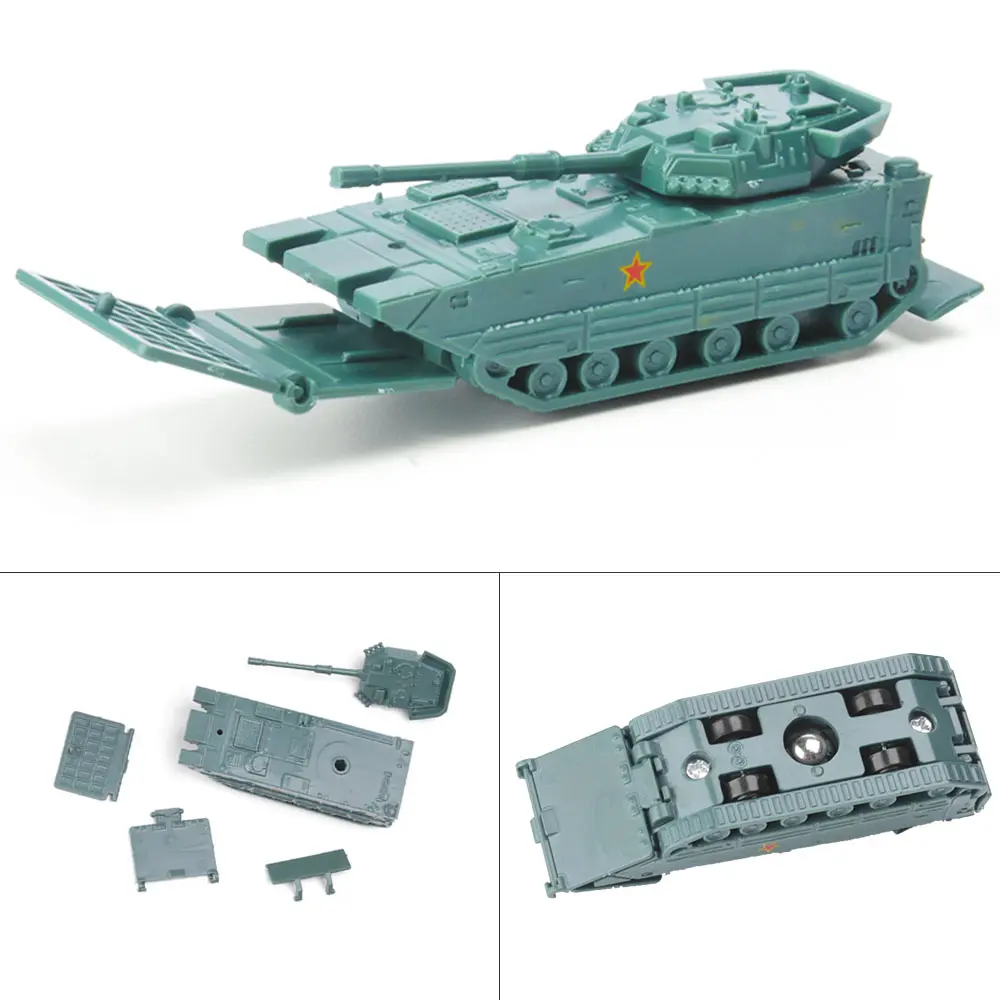 4pcs 1/144 Scale T-14 Armata Main Battle Tank ZTD-05 VN-16 Military Vehicle Toy Block Car Assembly Model DIY Army Collections