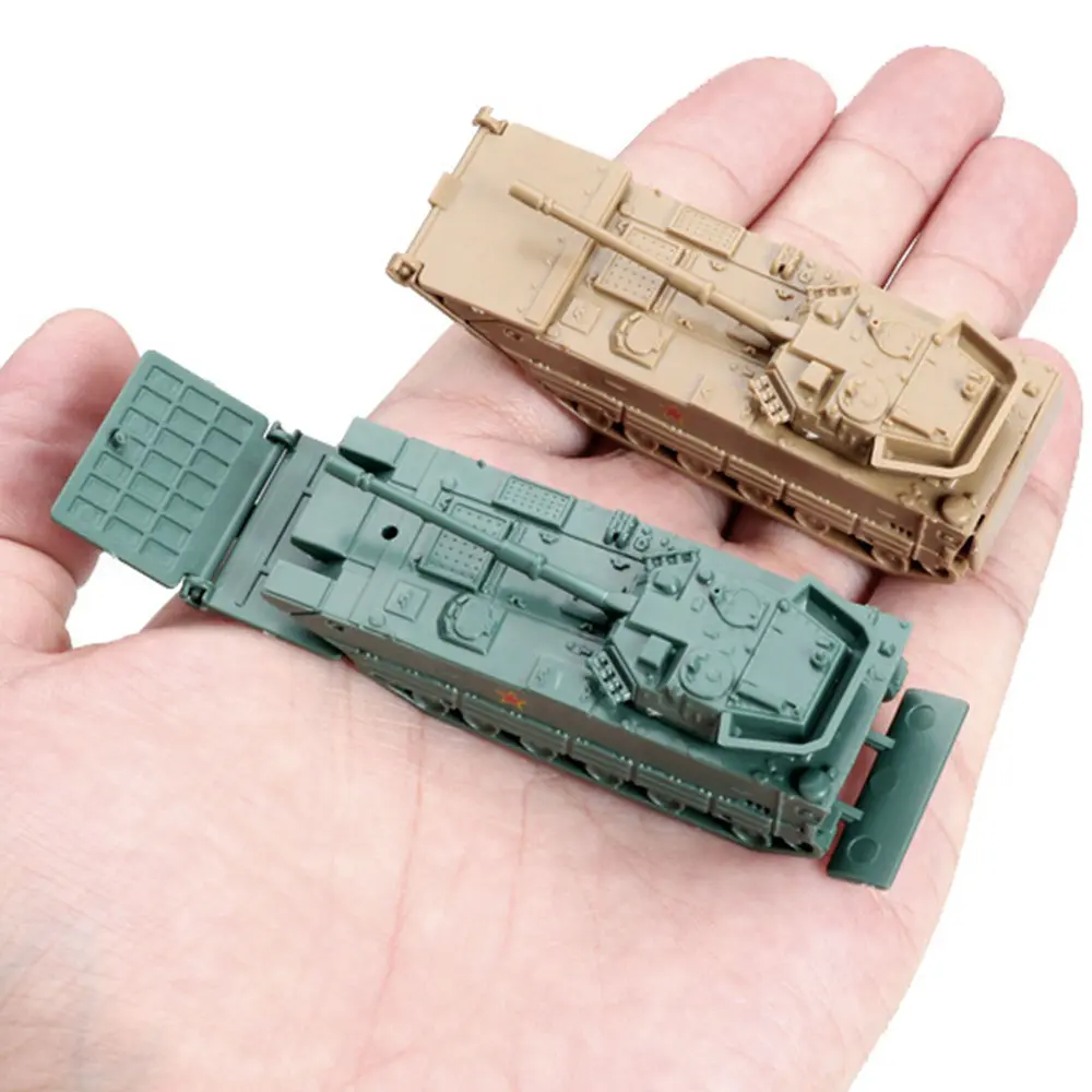 4pcs 1/144 Scale T-14 Armata Main Battle Tank ZTD-05 VN-16 Military Vehicle Toy Block Car Assembly Model DIY Army Collections