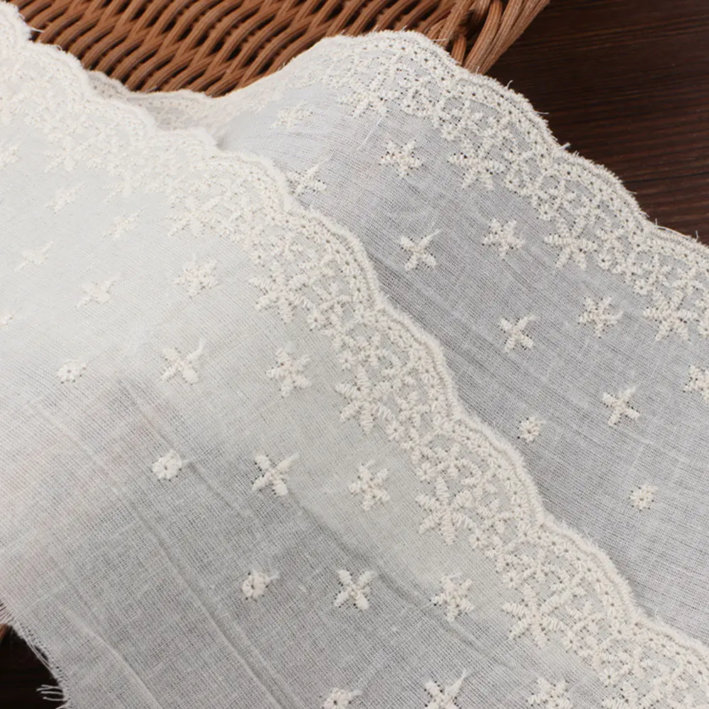 2025 Trending Boho White Lace Trim Floral Ribbon for Wedding Decor DIY Craft Baby Shower Gift Wrapping & Boho Bridal Accessories