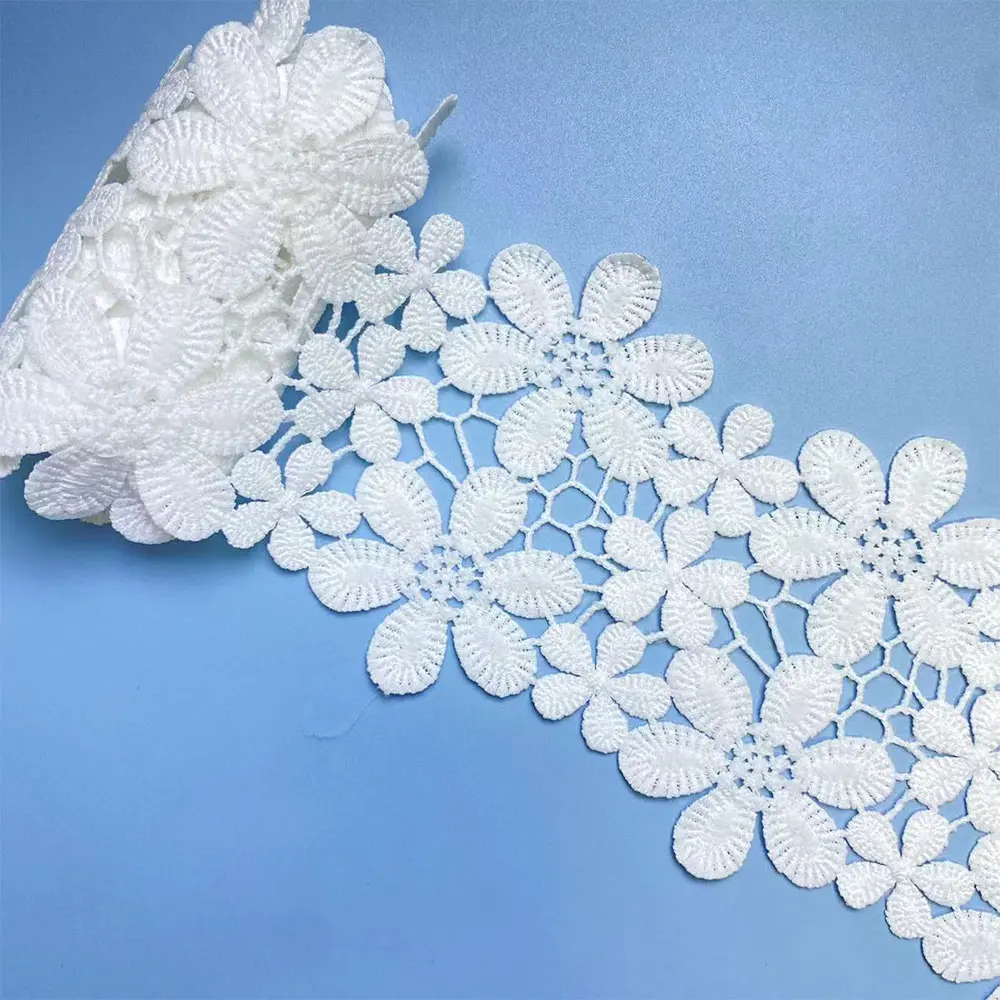2025 Plum Blossom Lace Trim 10cm Wide Embroidered Polyester Fabric for Vintage Dresses Qipao Sewing Chinese Wedding Guest Decor
