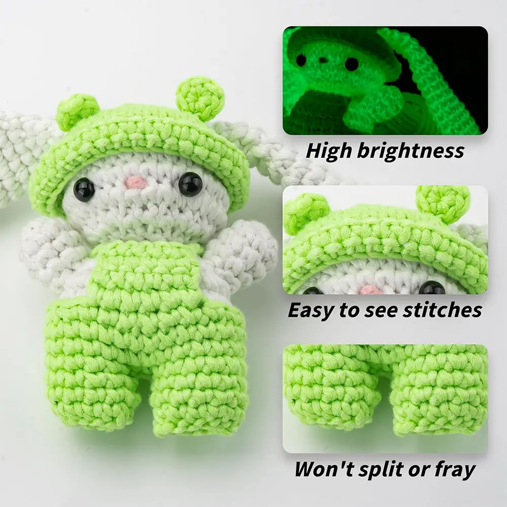 50g/Ball Glow in the Dark Yarn 2mm Polyester Luminous Yarns Knitting Sweater Hat Carpet Doll Glowing Thread Handmade Materials