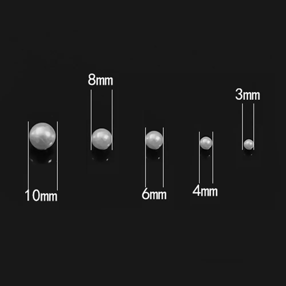 MixSize 3/4/6/8/10mm Acrylic Resin Pearl Spacer Beads with Hole DIY Jewelry Making Kit for Necklace Bracelet Summer Craft Projec