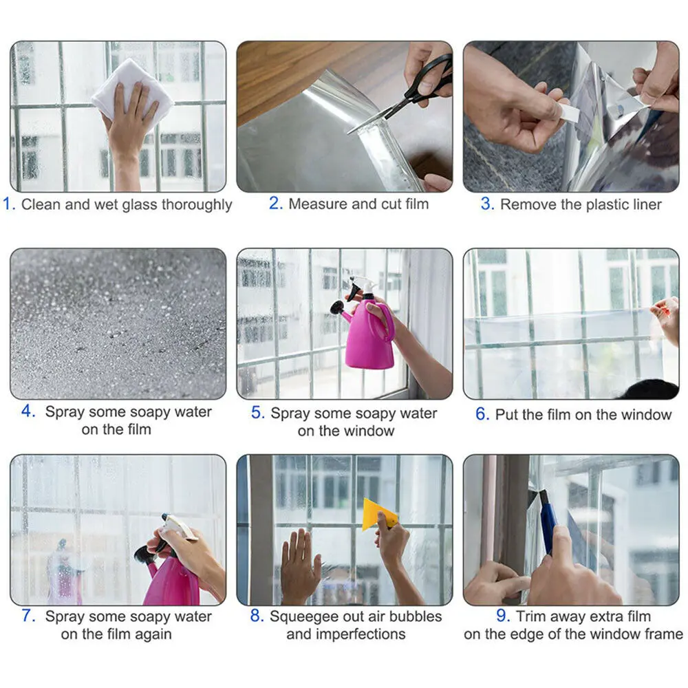1 Roll 20*120cm 7 Colours Window Films Stain Glass Tint Self Adhesive Home Office Christmas Glass Decor DIY