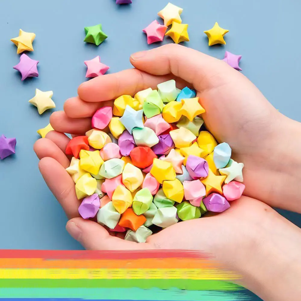 540Sheet Origami Stars Paper Strips 27Colors Folding Papers Colorful Double Sided Lucky Star DIY Craft Hand Arts Make Home Decor