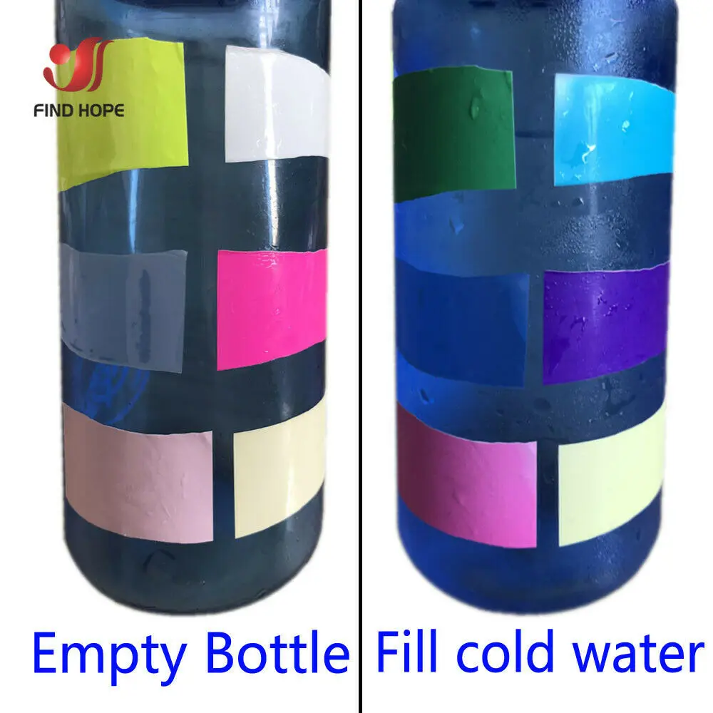 12" Width Color Changing Adhesive Vinyl Turns Color When Cold Permanent Vinyl for Crafts Decals Stickers Cold Changing Film DIY