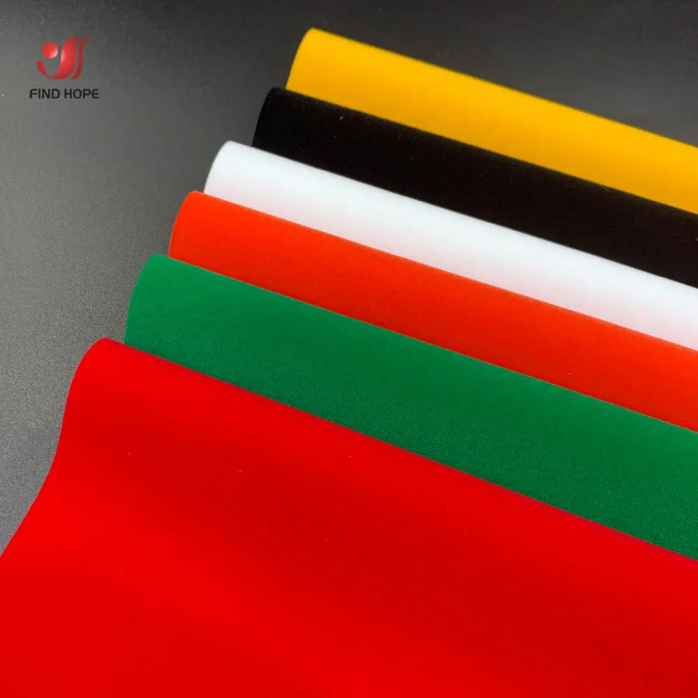 1 Sheet 50*30cm/100cm Flocking Heat Transfer Vinyl Iron-on T-shirts Cut Film Hot Press HTV Clothing Textiles Decoration DIY