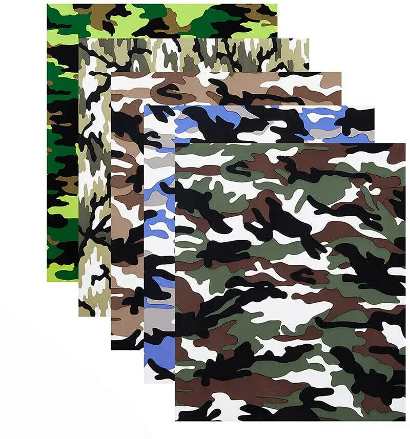30*25cm/50cm Camouflage Heat Transfer Vinyl TPU Film T-shirt Iron On HTV Printing Crop Number For Textile DIY