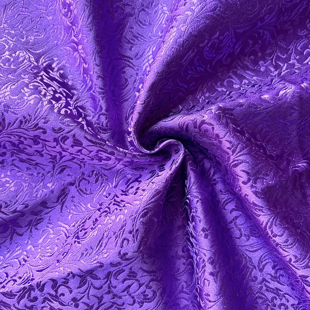 High Quality Brocade Jacquard Wheat Floral Pattern Damask Satin Fabric For DIY Cheongsam Dress Upholstery Cloth Sewing Materials