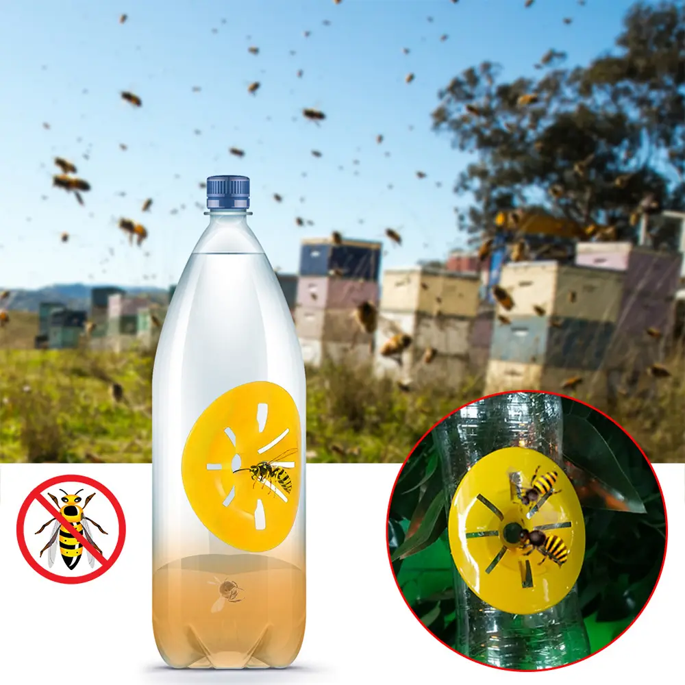 5Pcs/Pack Wasp Trap Catcher Flower Shape Flying Insects Funnel Trap Bee Hornet Catcher Garden Outdoor Hanging Pest Control Tool