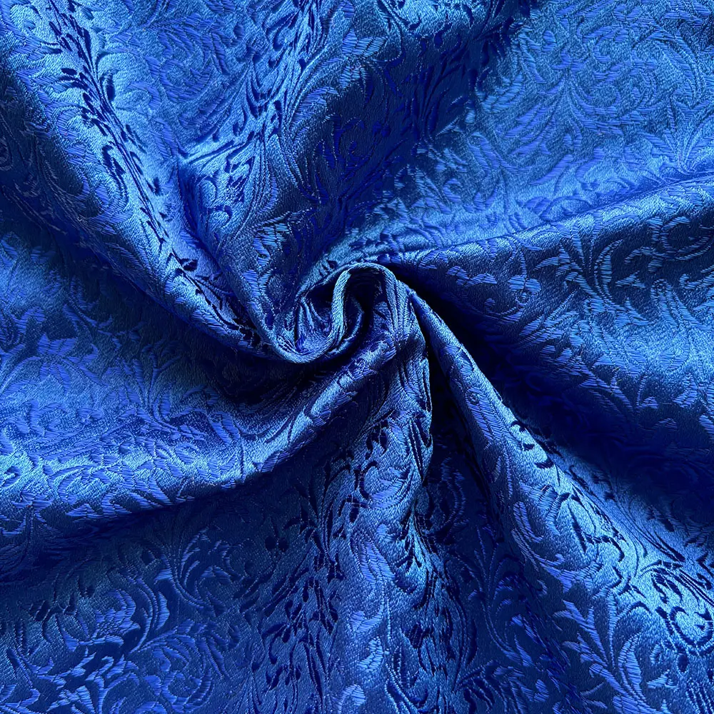 High Quality Brocade Jacquard Wheat Floral Pattern Damask Satin Fabric For DIY Cheongsam Dress Upholstery Cloth Sewing Materials
