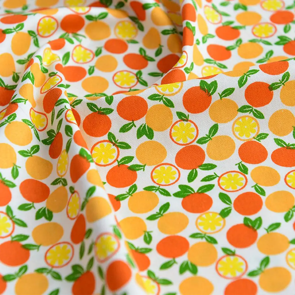 Fruit Print Cotton Fabric 100% Cotton Breathable Soft Pineapple Pattern DIY Sewing for women Dress Bedding Sheets Curtain 155cm
