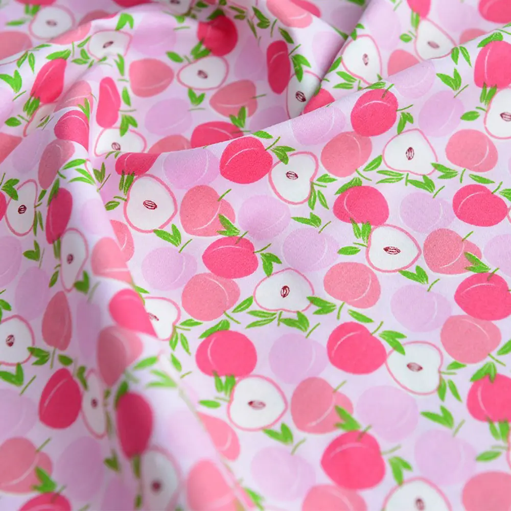 Fruit Print Cotton Fabric 100% Cotton Breathable Soft Pineapple Pattern DIY Sewing for women Dress Bedding Sheets Curtain 155cm