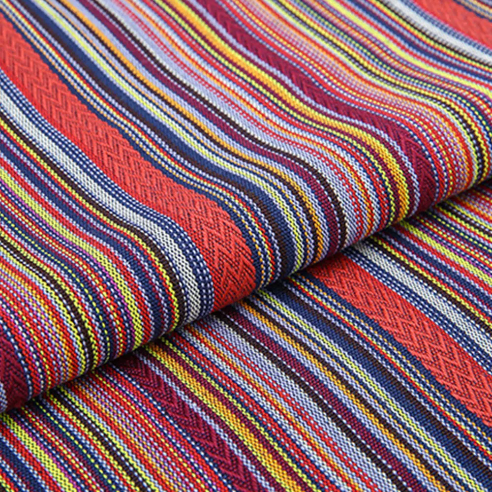 Ethnic Bag Curtain Cotton Linen Fabric Home Textile For Sewing Girl Dress Clothes DIY Craft Handwork Scarf Vintage Hat Supplies