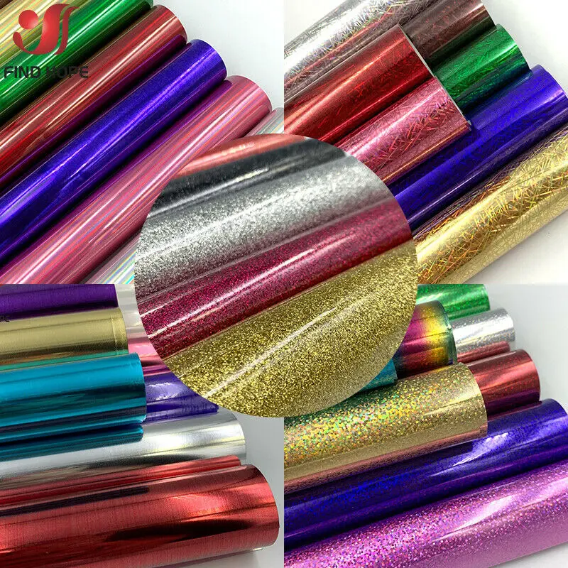 20cm*25cm Bundle Glitter Shiny Heat Transfer Vinyl Iron-on Heat Press HTV T-shirt Textiles cut Craft Cutter Film