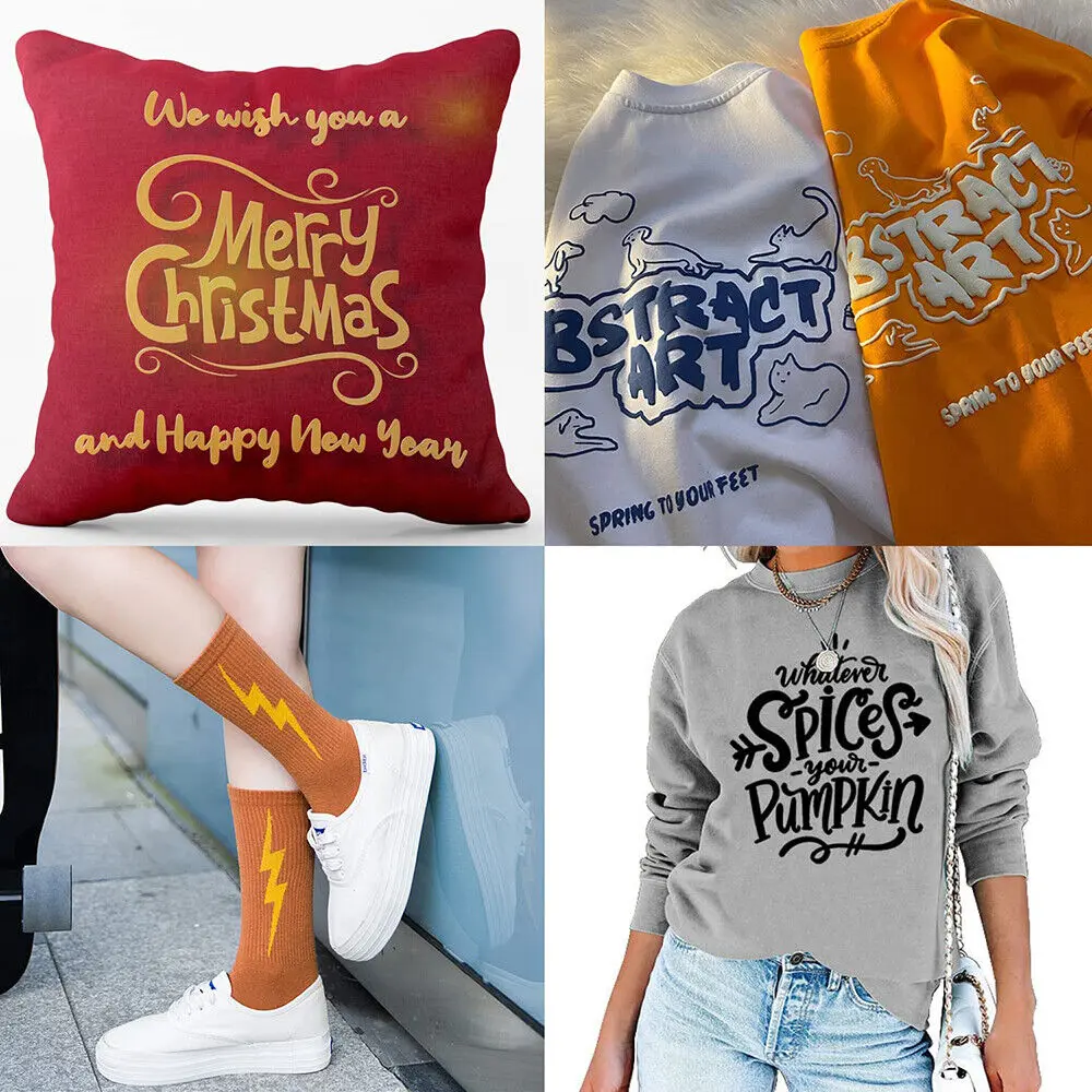 3D Puff HTV Vinyl 6 Colors Sweatproof Quick-Peel for Gym Apparel Decor Pillow Sportswear Lettering Craft Supply with Foam Effect
