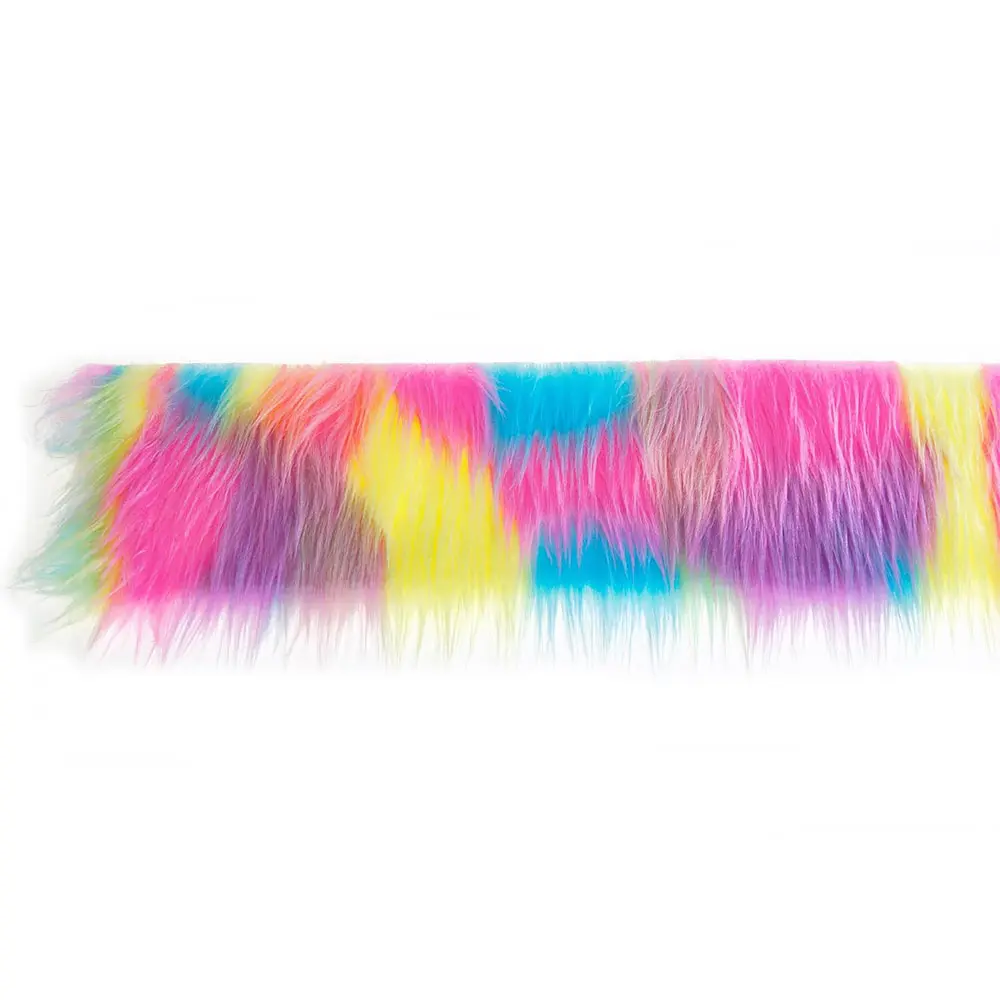 1.5 Meters Faux Fur Fabric Costume DIY Soft Supplies Crafting Toy Fuzzy for Hat Shoes Holiday Clothing Christmas Tree Decoration