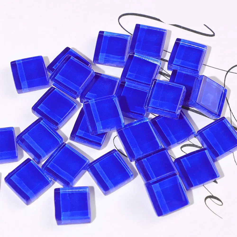 50pcs 1x1cm Creative Mixed Color Mosaic Pieces Crystal Multi Blend Color Option DIY Coaster Vase Cups Handmade Mosaics Supplies