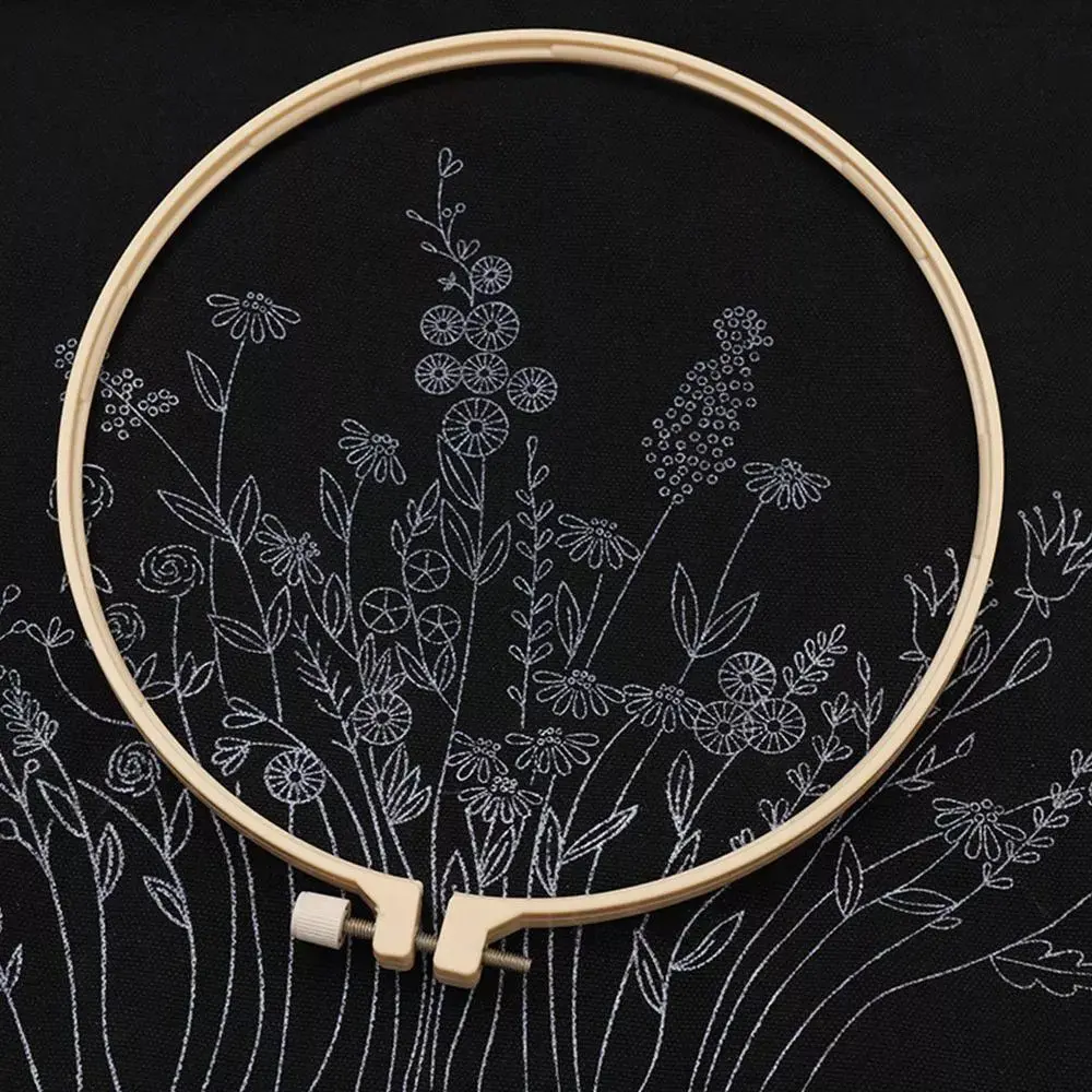 1Set DIY Embroidery Cross Stitch Kit Needlepoint Flowers Black Canvas Reusable Woman's Shopping Bag Handicraft Sewing Materials