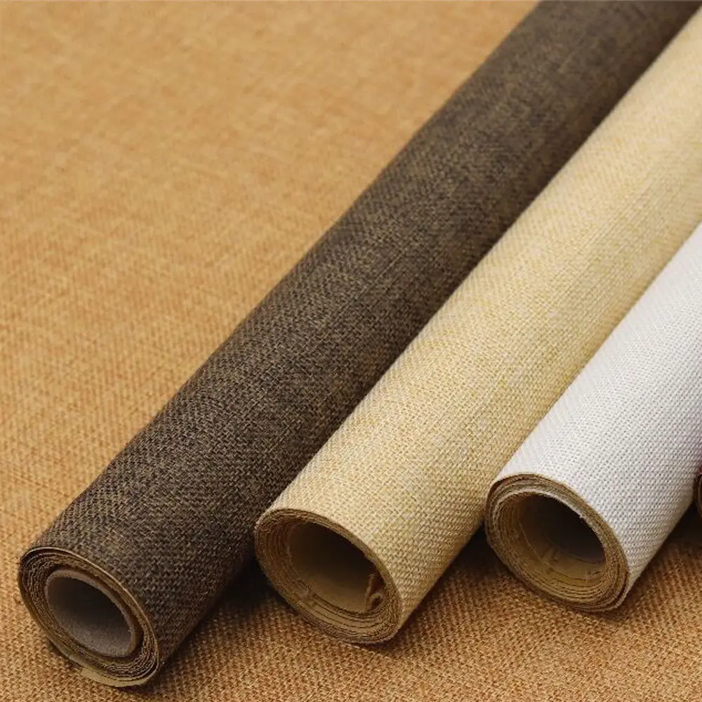 Self Adhesive Linen Fabric For DIY Handmade Crafts Gift Packaging Jewelry Drawer Liner Bag Wall Home Renovation Decorative Cloth