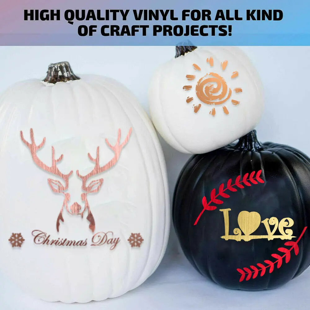 Permanent Adhesive Vinyl Matte Metal Colors Vinyl Sheets for Cut Silhouette Party Decoration Stickers Craft Cutter Cars Decal