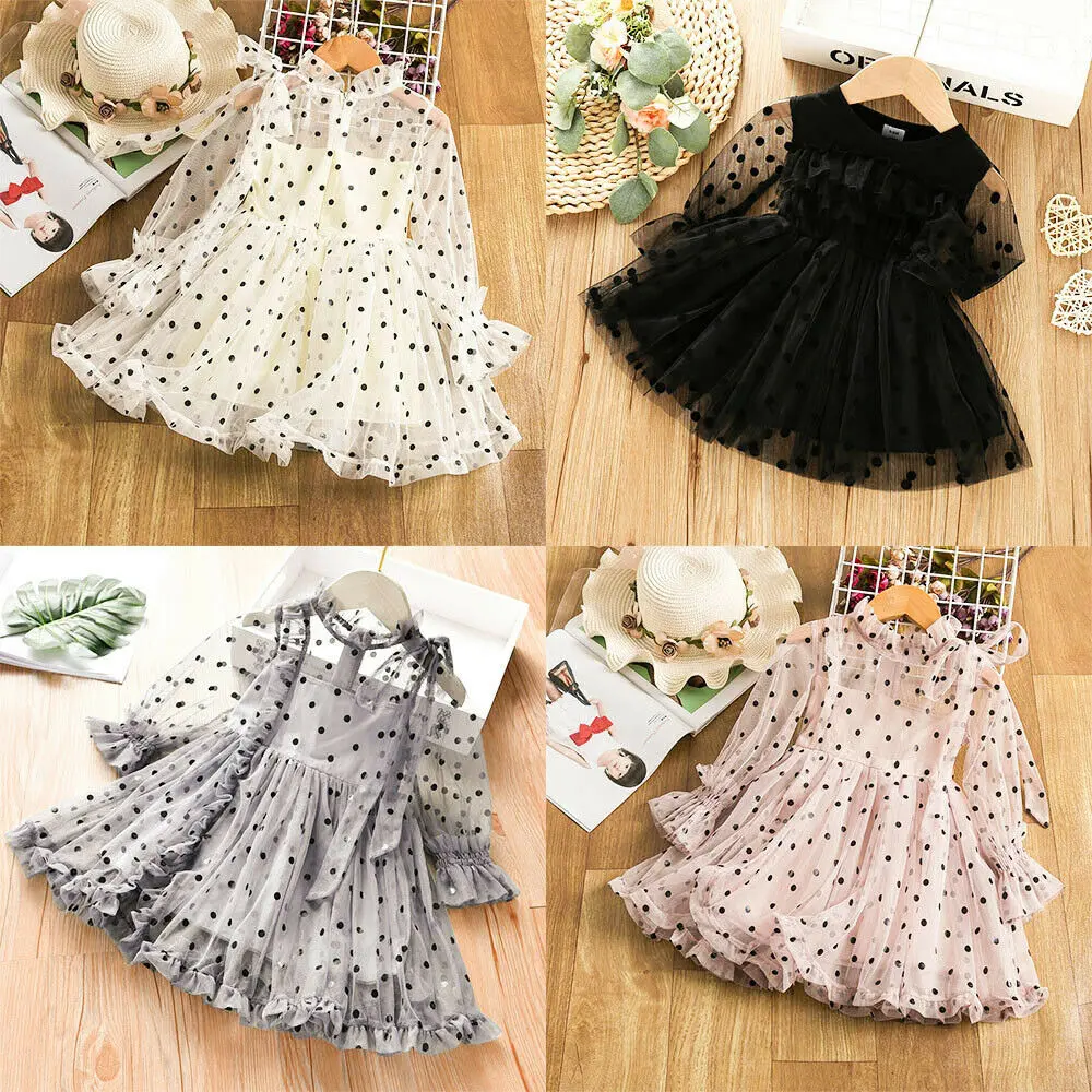 5mm Black Flocking Polka Dot Tulle Spotted Mesh Net Soft Stretch Fabric High Quality for DIY Handmade Craft Sewing Apparel Dress